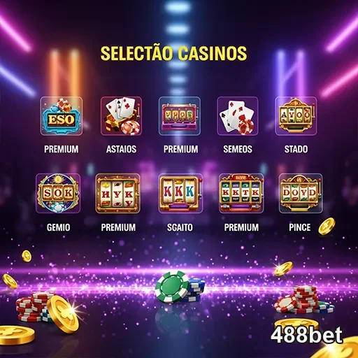 Imagem de jogos de cassino no site 488bet, destaque para variedade de opções e diversão garantida